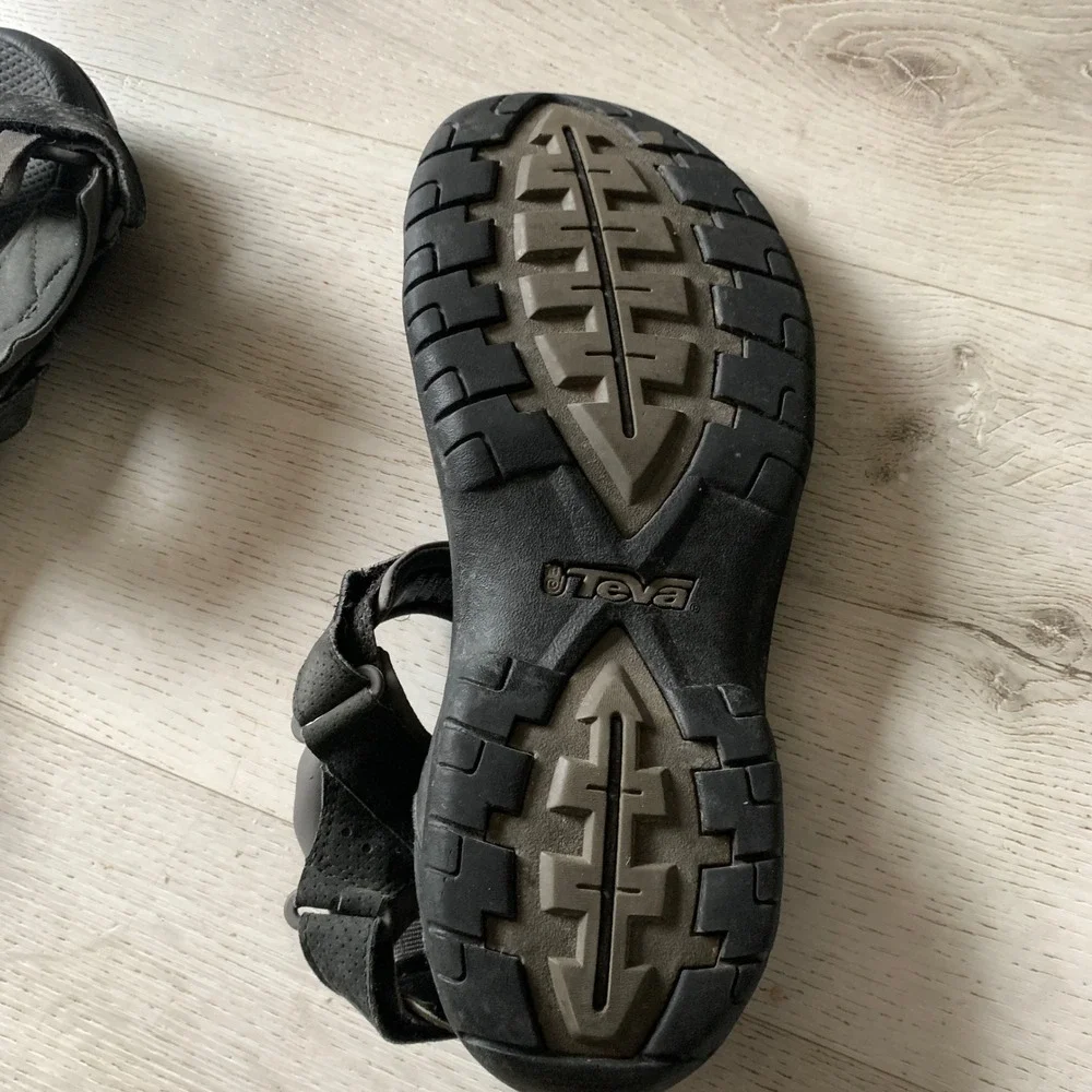 Teva Shoc Pad‎ Mens Hiking Sandals Black Grey Adjustable Sz 11 Outdoor Trail